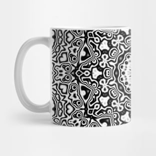 Thai pattern shapes, black and white, Vector abstract modern minimalist Mug